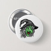 Badge Rond 5 Cm Witch Hag (Devant & derrière)
