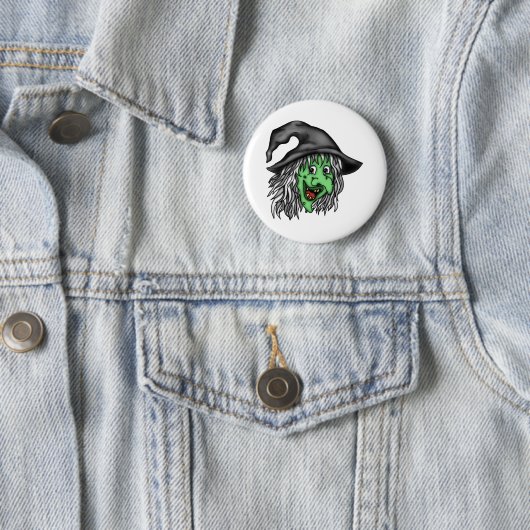 Badge Rond 5 Cm Witch Hag (En situation)