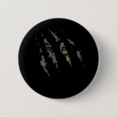 Badge Rond 5 Cm Wolf Claw scratch Wolves Forêt Animal (Devant)