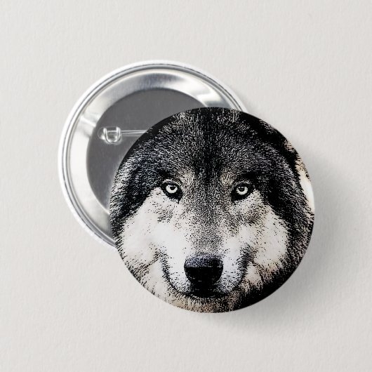 Badge Rond 5 Cm Wolf Eyes (Devant & derrière)