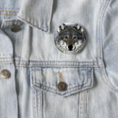 Badge Rond 5 Cm Wolf Eyes (En situation)