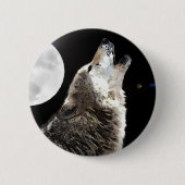 Badge Rond 5 Cm Wolf & Moon (Devant)