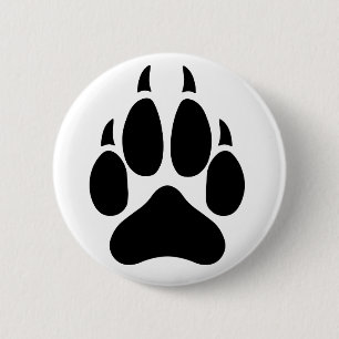Badge Rond 5 Cm Wolf Paw
