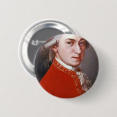 Badge Rond 5 Cm Wolfgang Amadeus Mozart (Devant & derrière)