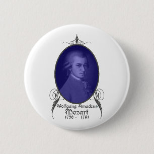 Badge Rond 5 Cm Wolfgang Amadeus Mozart