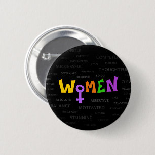 Badge Rond 5 Cm Woman up!