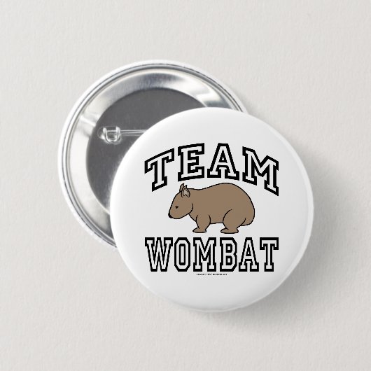 Badge Rond 5 Cm Wombat d'équipe (Devant & derrière)