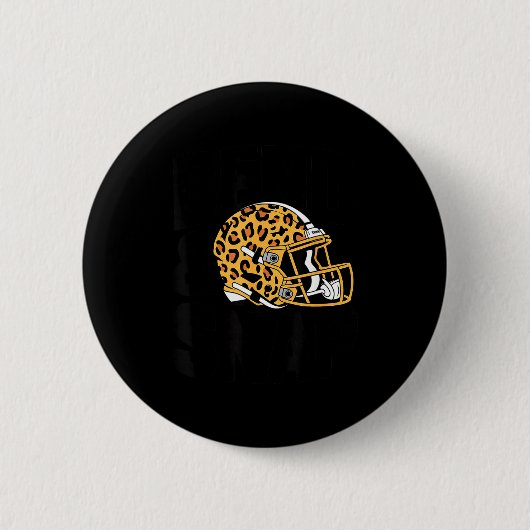 Badge Rond 5 Cm Women's Bend & Snap Leopard Print Helmet Footb (Devant)