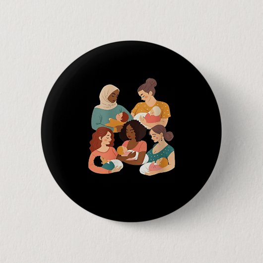 Badge Rond 5 Cm Womens Breastfeeding Lactation Consultant Birth Wo (Devant)