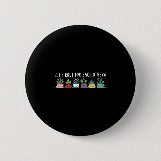 Badge Rond 5 Cm Womens Let's Root For Each Other Vegetables Suprt  (Devant)