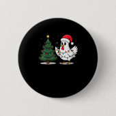 Badge Rond 5 Cm Womens Merry Chick-mas Ultrygeist Funny Chicken Gh (Devant)