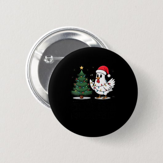 Badge Rond 5 Cm Womens Merry Chick-mas Ultrygeist Funny Chicken Gh (Devant & derrière)