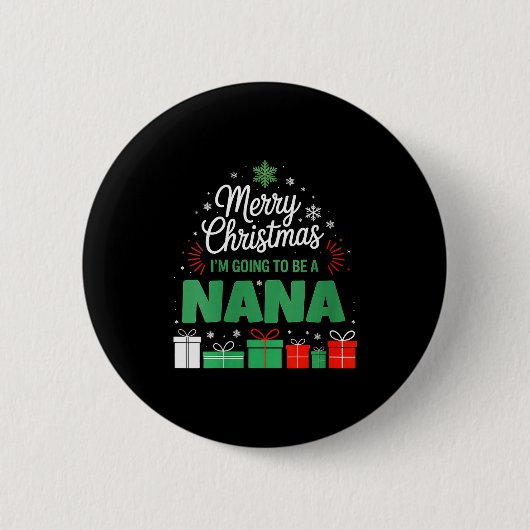 Badge Rond 5 Cm Womens Merry Christmas I'm Going To Be A Nana Preg (Devant)