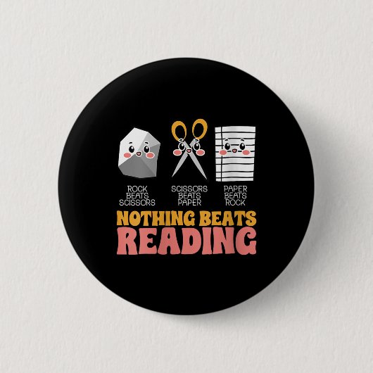 Badge Rond 5 Cm Womens Nothing Beats Lecture Librarian Accroche (Devant)