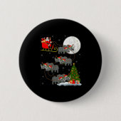 Badge Rond 5 Cm Womens Rhino Santa Sleigh Flying Funny Magical Chr (Devant)