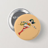 Badge Rond 5 Cm Wonder Woman bondit à droite (Devant & derrière)