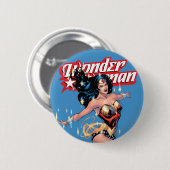 Badge Rond 5 Cm Wonder Woman Couverture de bande dessinée (Devant & derrière)