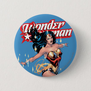 Badge Rond 5 Cm Wonder Woman Couverture de bande dessinée