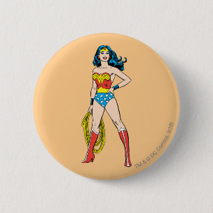 Badge Rond 5 Cm Wonder Woman debout