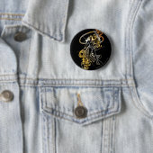 Badge Rond 5 Cm Wonder Woman Fade Jaune (En situation)