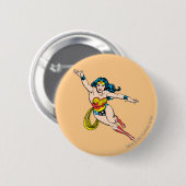 Badge Rond 5 Cm Wonder Woman Flying Forward (Devant & derrière)
