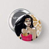 Badge Rond 5 Cm Wonder Woman Force (Devant & derrière)
