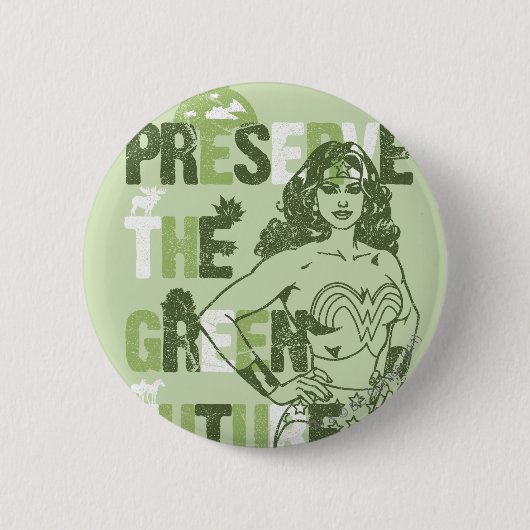 Badge Rond 5 Cm Wonder Woman Green Future (Devant)