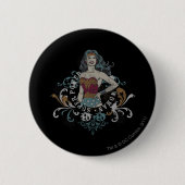 Badge Rond 5 Cm Wonder Woman Halftone (Devant)