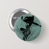 Badge Rond 5 Cm Wonder Woman Landing Foliage Graphic (Devant & derrière)