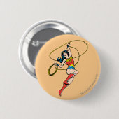 Badge Rond 5 Cm Wonder Woman Lasso de la vérité (Devant & derrière)