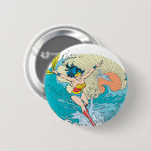 Badge Rond 5 Cm Wonder Woman Ocean Sky (Devant & derrière)