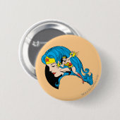 Badge Rond 5 Cm Wonder Woman Profile Background (Devant & derrière)