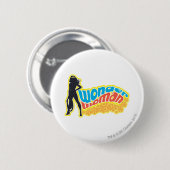 Badge Rond 5 Cm Wonder Woman Silhouette (Devant & derrière)