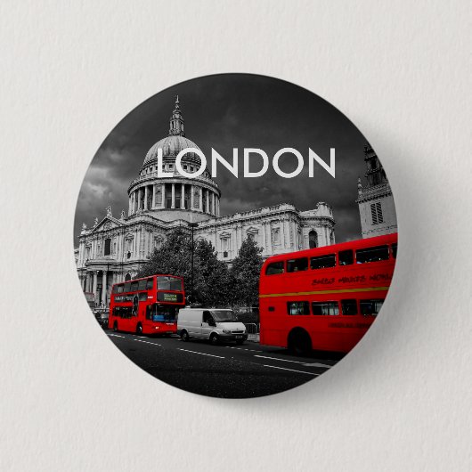 Badge Rond 5 Cm World Cities - London (Devant)