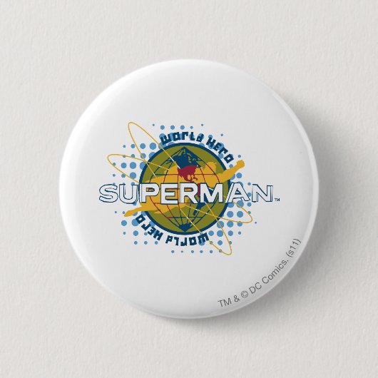 Badge Rond 5 Cm World Hero Dot Motif (Devant)