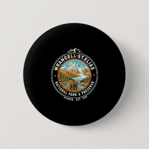 Badge Rond 5 Cm Wrangell-st elias parc national alaska plein air