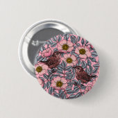 Badge Rond 5 Cm Wrens en rose (Devant & derrière)