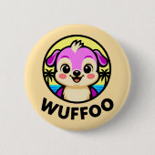 Badge Rond 5 Cm Wuffoo Adventures Cute Kawaii Puppy animation (Devant)