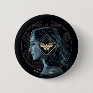 Badge Rond 5 Cm WW84  Logo de Wonder Woman Portrait à motifs