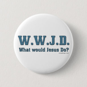 Badge Rond 5 Cm WWJD ? Boutons