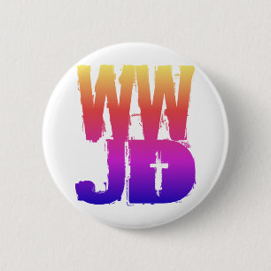 Badge Rond 5 Cm WWJD ce qui Jésus ferait
