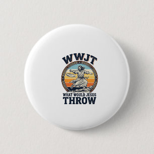 Badge Rond 5 Cm WWJT Que jetterait Jésus T-shirt vintage disque_1