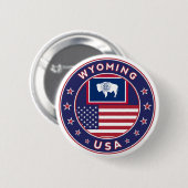 Badge Rond 5 Cm Wyoming (Devant & derrière)
