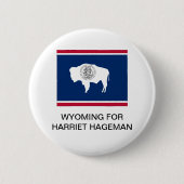 BADGE ROND 5 CM WYOMING FOR HARRIET HAGEMAN BUTTON (Devant)