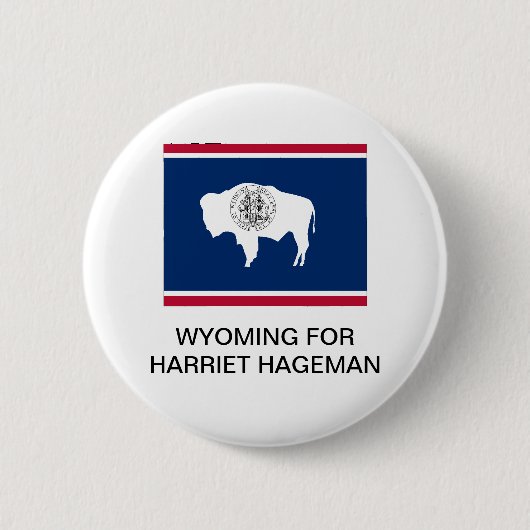 BADGE ROND 5 CM WYOMING FOR HARRIET HAGEMAN BUTTON (Devant)