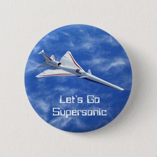 Badge Rond 5 Cm X-59 Avion à réaction supersonique à faible poussé
