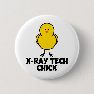 Badge Rond 5 Cm X poussin de technologie de rayon