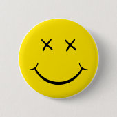 Badge Rond 5 Cm X visage d'oeil (Devant)