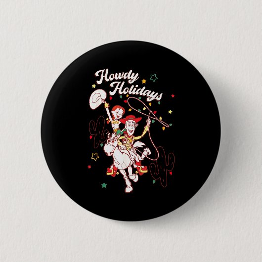 Badge Rond 5 Cm Xar Christmas Howdy Holidays Friends  (Devant)