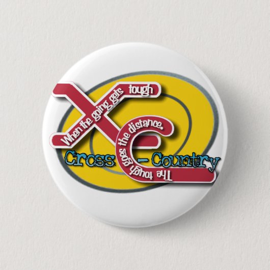 BADGE ROND 5 CM XC DEVISE DURE (PAYS CROISÉ) (Devant)